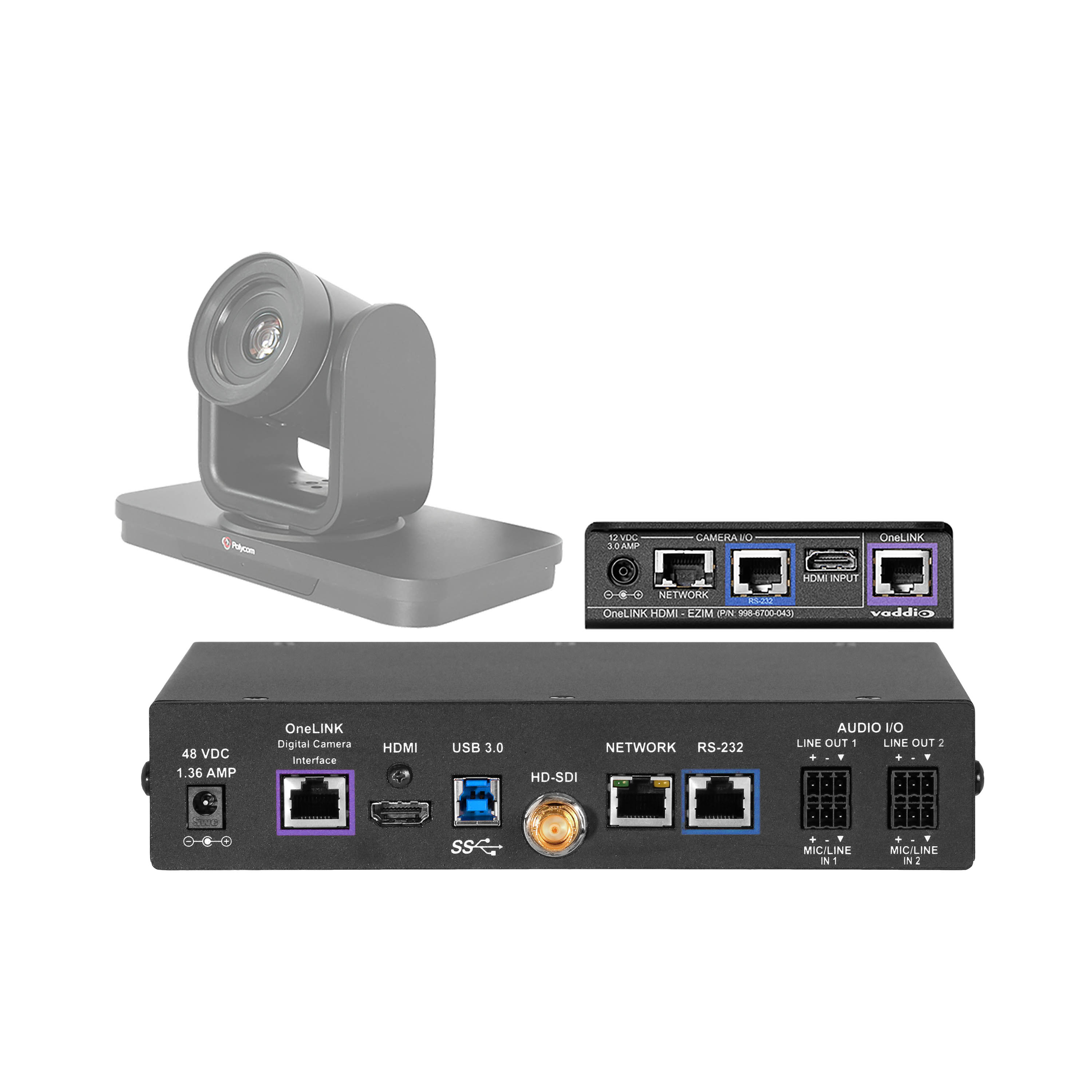 Vaddio 999-9620-000 Polycom Codec Kit for OneLINK Bridge to Vaddio 999-9620-000 Polycom Codec Kit for OneLINK Bridge to